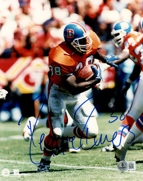 Reggie Rivers Autographed/Signed Denver Broncos 8x10 Photo Beckett 57792