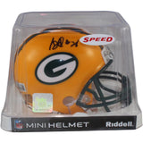 AJ Dillon Autographed/Signed Green Bay Packers VSR4 Mini Helmet Beckett 54803