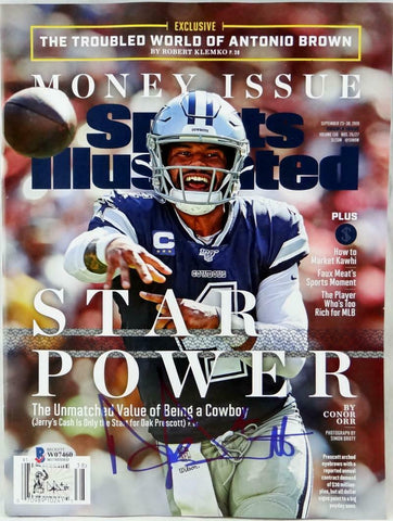 Dak Prescott Autographed Sports Illustrated Magazine - Beckett W Auth *Blue
