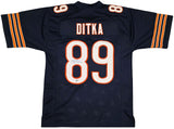 Mike Ditka Chicago Signed Navy Football Jersey BAS