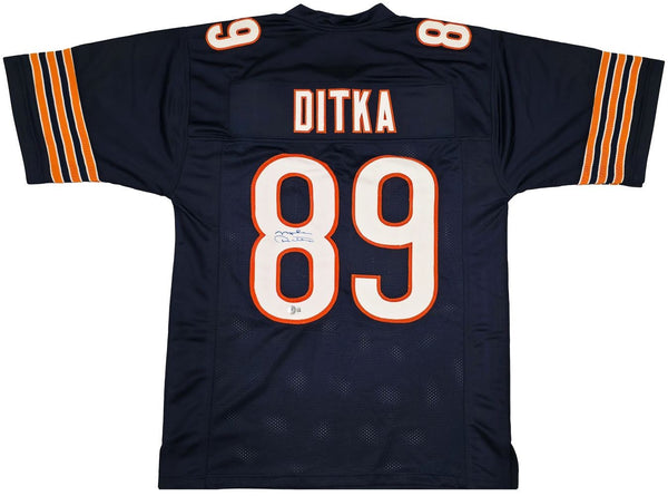 Mike Ditka Chicago Signed Navy Football Jersey BAS