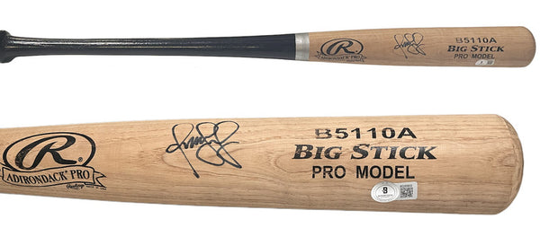 Omar Vizquel Autographed Rawlings Adirondack Pro Model Blonde Bat Beckett