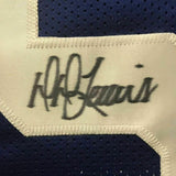 FRAMED Autographed/Signed DD D.D. LEWIS 33x42 Dallas Blue Jersey JSA COA Auto