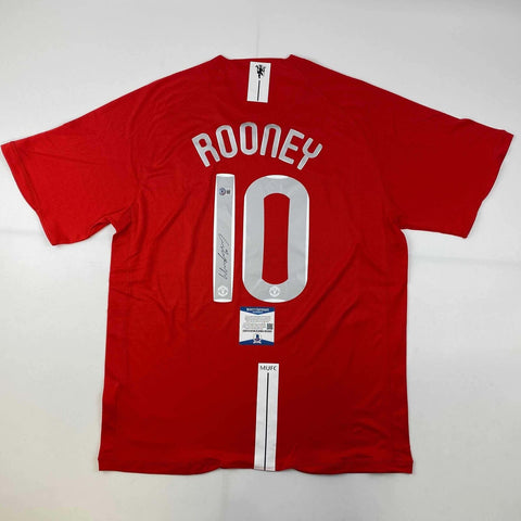 Autographed/Signed Wayne Rooney Manchester United 2008 Jersey Beckett BAS COA