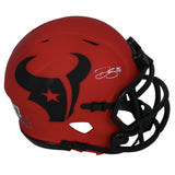 Dalton Schultz Autographed (White) Houston Texans Rave Mini Speed Helmet Beckett
