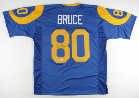 Isaac Bruce Signed Los Angeles Rams Jersey (Beckett) 4xPro Bowl Wide Receiver