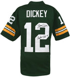 Lynn Dickey Signed Green Custom Football Jersey w/Packers HOF'92 -(SCHWARTZ COA)