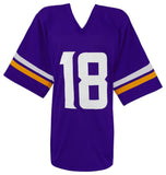Justin Jefferson Signed Purple Custom Football Jersey - (Beckett)