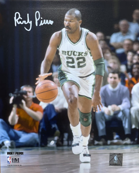 RICKY PIERCE Signed 8x10 Photo #3 - Milwaukee Bucks NBA - AUTO