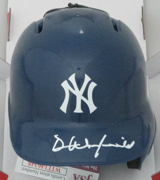 Yankees Hall o Famer DAVE WINFIELD Signed Baseball Rawlings Mini Helmet AUTO JSA
