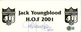 Jack Youngblood Autographed Los Angeles Rams NFL HOF Place Card Beckett 56225