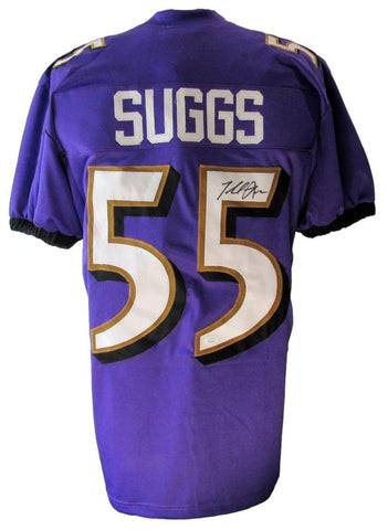 Terrell Suggs Signed/Auto Purple Custom Jersey Baltimore Ravens JSA 203382