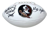 Ron Simmons Signed Florida State Logo Football w/ 2 Inscriptions BAS