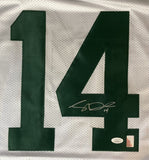 Sam Darnold New York Signed White Football Jersey JSA