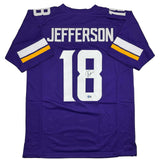 Autographed/Signed JUSTIN JEFFERSON Minnesota Purple Jersey JSA COA