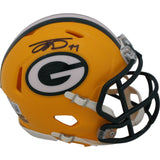 Jayden Reed Autographed Green Bay Packers Speed Mini Helmet Beckett 48859