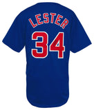 Jon Lester (CUBS) Signed Blue Custom Baseball Jersey - (SCHWARTZ SPORTS COA)