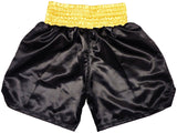 FLOYD MAYWEATHER JR. AUTOGRAPHED BLACK & GOLD BOXING TRUNKS BECKETT 221640
