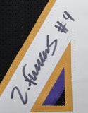 Zay Flowers Autographed Black Custom Football Jersey Ravens Beckett 180945