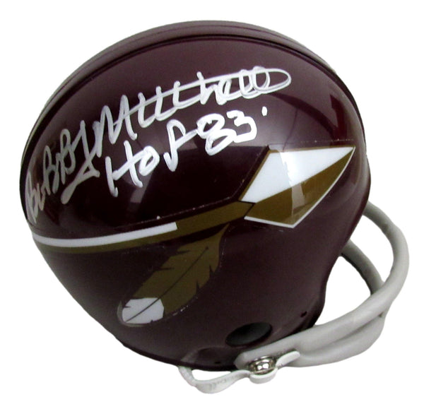 Bobby Mitchell Signed/Inscribed Illinois Mini Football Helmet JSA 213124