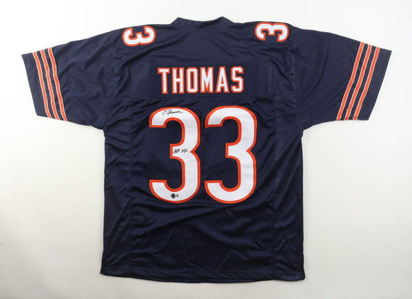 Calvin Thomas Signed Chicago Bears Jersey Inscribed "S.B. XX " (Beckett) R.B.