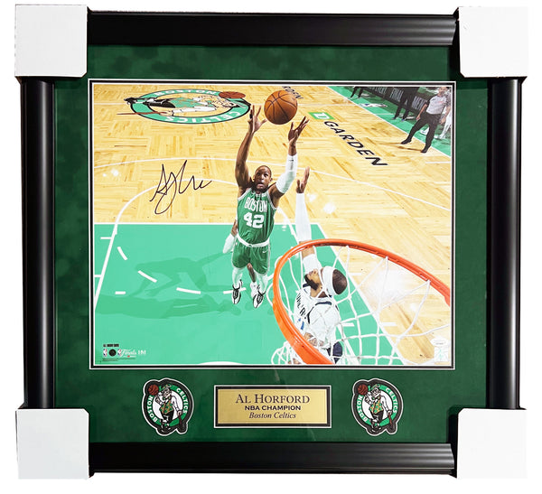 Al Horford Celtics Signed NBA Finals Dunk 16x20 Matted & Framed Photo JSA
