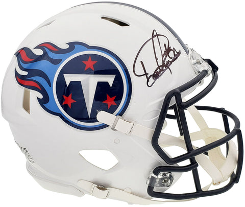 DERRICK HENRY AUTOGRAPHED TITANS WHITE FULL SIZE SPEED HELMET BECKETT QR 196809