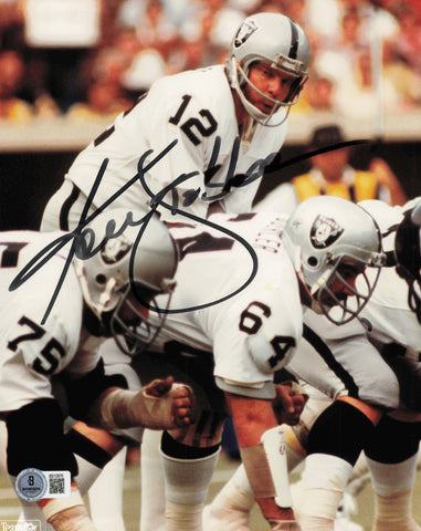 Ken Stabler Autographed 8x10 Photo Oakland Raiders Beckett BAS QR #BS12875
