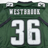 Autographed/Signed Brian Westbrook Philadelphia Green Jersey PSA/DNA COA