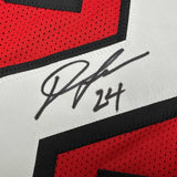 Autographed/Signed Devonta Freeman Atlanta Red Football Jersey Beckett BAS COA