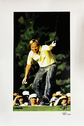 Jack Nicklaus 12x18 1986 Masters Lithograph Signed By Joshua Barton