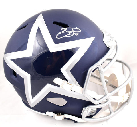 Emmitt Smith Autographed F/S Dallas Cowboys AMP Speed Helmet- Beckett W Hologram