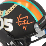 Autographed Vinny Testaverde Miami Mini Helmet