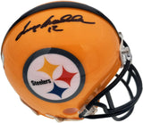TERRY BRADSHAW AUTOGRAPHED PITTSBURGH STEELERS YELLOW MINI HELMET BECKETT 185874