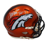 Terrell Davis Signed Denver Broncos Speed Flash NFL Mini Helmet with "HOF 17"