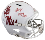 Ole Miss Kewan Lacy "Hotty Toddy" Signed F/S Speed Rep Helmet JSA Wit #WC730837
