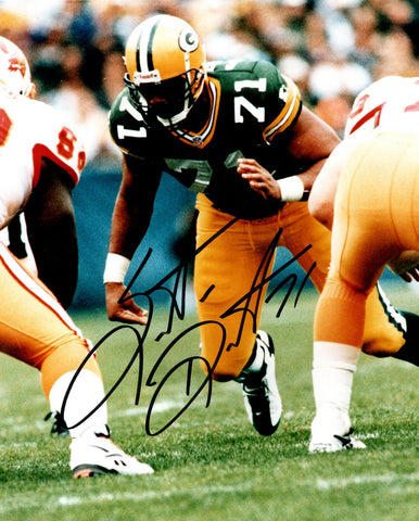 Packers SANTANA DOTSON Signed 8x10 Photo #5 AUTO ~ Super Bowl XXXI Champ