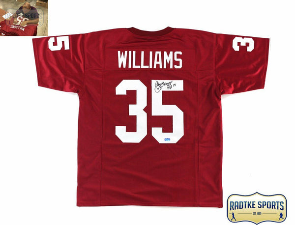 Aeneas Williams Autographed/Signed Arizona Red Custom Jersey - "HOF 2014"