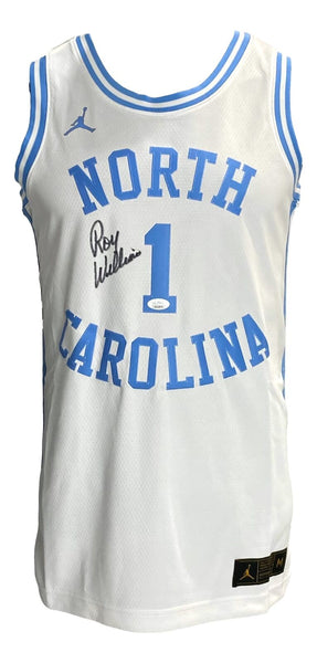 Roy Williams Signed White UNC Jordan Brand Limited Basketball Medium Jersey JSA