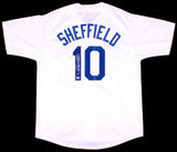 Gary Sheffield Signed Dodgers Jersey (Sheffield Hologram) 500 Home Run Club