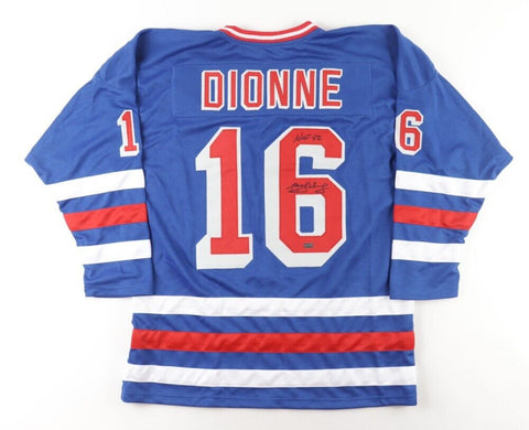Marcel Dionne Signed New York Rangers Jersey Inscribed "HOF 92" (N.E.P. COA)