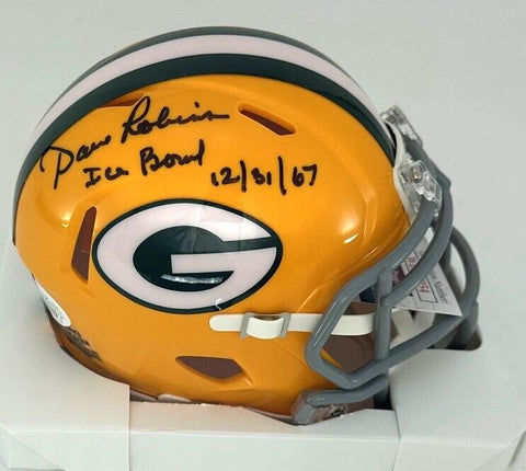 Packers DAVE ROBINSON Signed Riddell TB Speed Mini Helmet AUTO w/ ICE BOWL - JSA