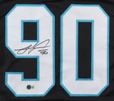 Julius Peppers Signed Carolina Panthers Jersey (Beckett) NFL HOF 2024 / L.B.
