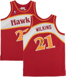 Dominique Wilkins Hawks Signed Mitchell & Ness 1986 Jersey w/HOF Insc