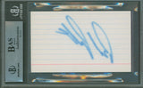 Blackhawks Bob Probert Authentic Signed 3x5 Index Card Autographed BAS Slabbed