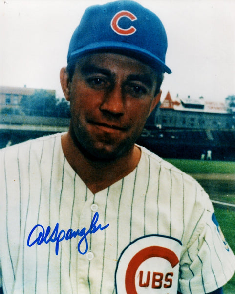 1967-71 Chicago Cubs AL SPANGLER Signed 8x10 Photo #2 AUTO