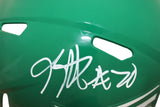 Breece Hall Autographed New York Jets 78-89 TB Helmet Proline Beckett 58539
