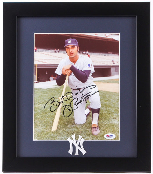 Joe Pepitone Signed New York Yankees 13x15 Framed Photo Display & Patch/ PSA COA