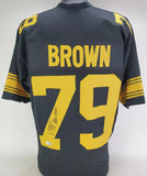 Larry Brown Signed Pittsburgh Steelers Color Rush Jersey (TSE COA) 4xSuper Bowl