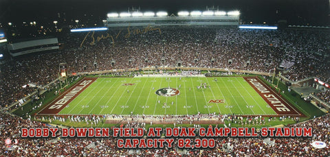 Bobby Bowden Signed Florida State Seminoles 12x25 Photo (PSA QR Code card)